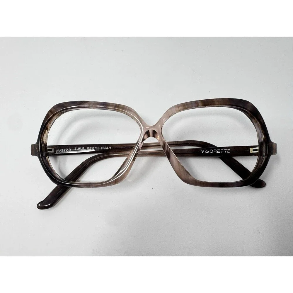 Visorette Lozza Italy Vintage Eyeglass Frames Pink Brown Fade NOS 52-20-145